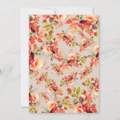 Romantische Herfst Tuin Bloemenzoet 16 Champagne Kaart (Achterkant)