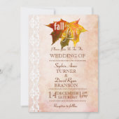 Romantische herfst verliefd romantische trouwkaart kaart (Voorkant)