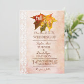 Romantische herfst verliefd romantische trouwkaart kaart (Staand voorkant)