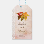 Romantische Herfst Verliefd Trouwen Cadeaulabel (Voorkant)