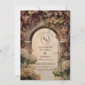 Romantische herfst wijngaard archway bruiloft kaart (Voorkant)