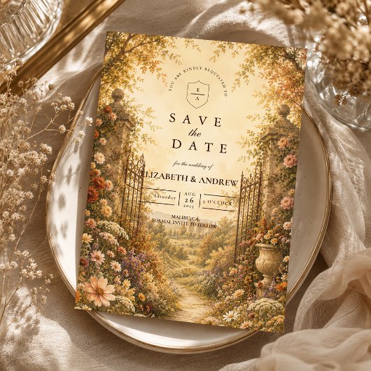Romantische herfst wilde bloemen bruiloft save the date