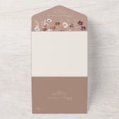 Romantische Herfst Wildflower Wedding All In One Uitnodiging (Buitenkant)