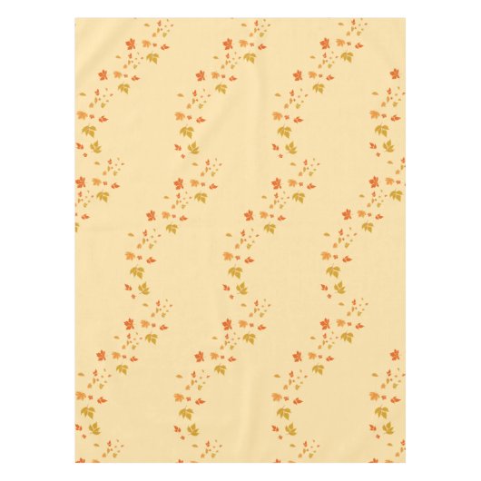 Romantische herfstbladeren ivoor tafelkleed (Voorkant)