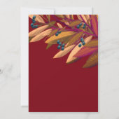 Romantische herfstblauweberrie verjaardagsuitnodig kaart (Achterkant)