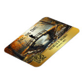 Romantische Herfstbos Save the Date Magneet (Linkerzijde)