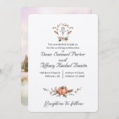 Romantische herfstbruiloft kaart (Voorkant / Achterkant)