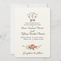 Romantische herfstbruiloft