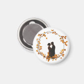 Romantische herfstbruiloftsmagneet – Rustiek Herfs Magneet (Voorkant / Achterkant)