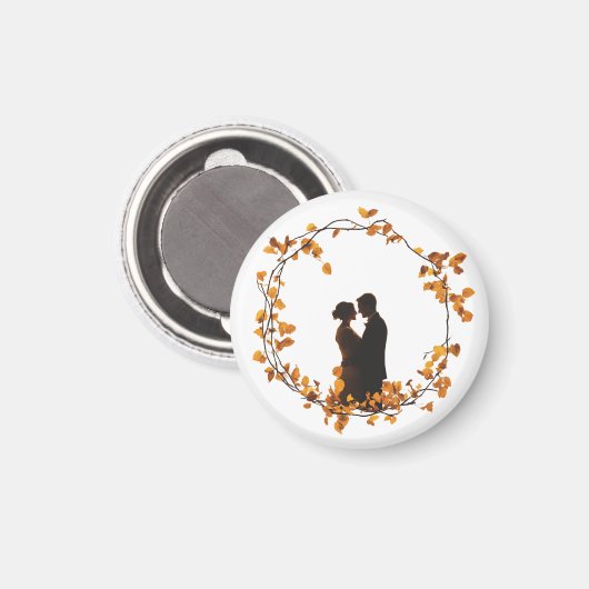 Romantische herfstbruiloftsmagneet – Rustiek Herfs Magneet (Voorkant / Achterkant)