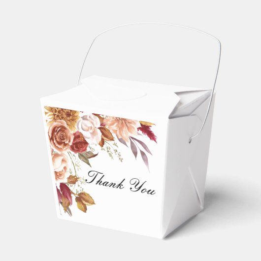 ROMANTISCHE HERFSTKLEUREN BRUIDSSCHONMAAK  BEDANKDOOSJES (Voorkant Zijde)