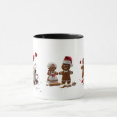 Romantische hete cacaogingerbreadkoppel Premium  Mok (Midden)
