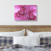 Romantische hete roze Valentijn rozen moderne bloe Canvas Afdruk (Insitu (Slaapkamer))