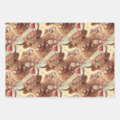 Romantische Highland Koe Valentijnsdag Inpakpapier Vel (Voorkant)