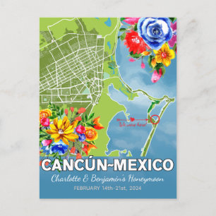 Romantische Honeymoon Vakantie Cancun Mexico Kaart