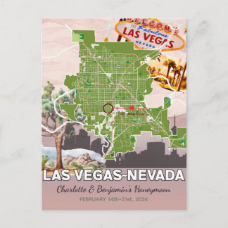 Romantische Honeymoon Vakantie Las Vegas Nevada Ka Briefkaart