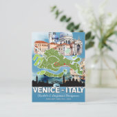 Romantische Honeymoon Vakantie Venetië Italië Kaar Briefkaart (Staand voorkant)