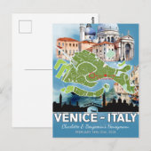 Romantische Honeymoon Vakantie Venetië Italië Kaar Briefkaart (Voorkant / Achterkant)