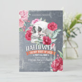 Romantische Horror Volwassen Halloween Party Uitno Kaart (Staand voorkant)