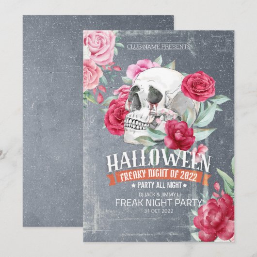 Romantische Horror Volwassen Halloween Party Uitno Kaart (Voorkant / Achterkant)