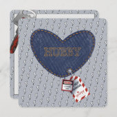 Romantische Hubby Wifey Elektricien Locked Heart (Voorkant / Achterkant)