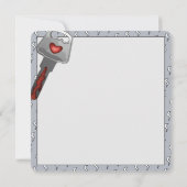 Romantische Hubby Wifey Elektricien Locked Heart (Achterkant)