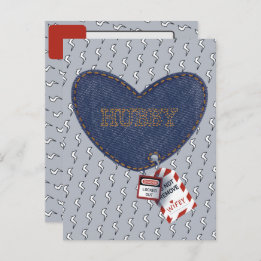 Romantische Hubby Wifey Elektrisch Lock Label Hart Briefkaart