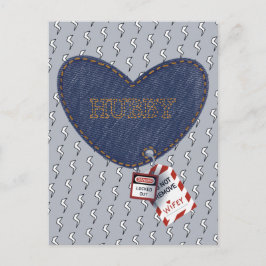 Romantische Hubby Wifey Elektrisch Lock Label Hart Briefkaart