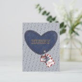 Romantische Hubby Wifey Elektrisch Lock Label Hart Briefkaart (Staand voorkant)