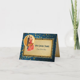 Romantische huwelijksbedankkaart bij maanlicht - r bedankkaart