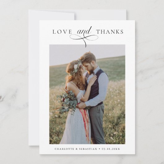 Romantische Huwelijksliefde & Bedankt 2 Foto (Voorkant)