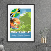 Romantische huwelijksreis Montego Bay Jamaica Kaar Poster