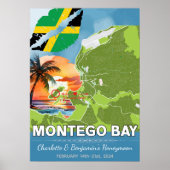 Romantische huwelijksreis Montego Bay Jamaica Kaar Poster (Voorkant)