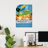 Romantische huwelijksreis New Providence Bahama's  Poster (Thuiskantoor)