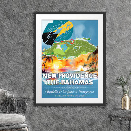 Romantische huwelijksreis New Providence Bahama's  Poster