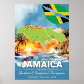 Romantische huwelijksreis vakantie Jamaica Island  Poster (Voorkant)