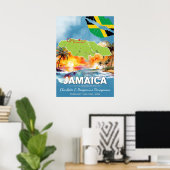 Romantische huwelijksreis vakantie Jamaica Island  Poster (Thuiskantoor)