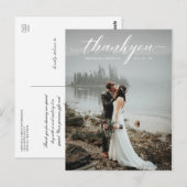 Romantische Huwelijksscript Bedankkaart Briefkaart (Voorkant / Achterkant)