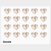 "Romantische Huwelijksstickers" Hart Sticker (Vel)