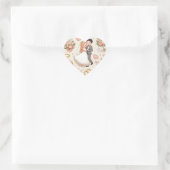 "Romantische Huwelijksstickers" Hart Sticker (Tas)
