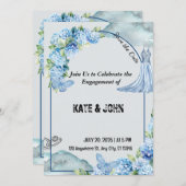 Romantische huwelijksuitnodiging - Custom Design Kaart (Voorkant / Achterkant)