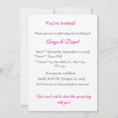 Romantische huwelijksuitnodiging - elegant en tijd kaart (Achterkant)