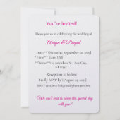 Romantische huwelijksuitnodiging - elegant en tijd kaart (Achterkant)