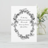 -Romantische huwelijksuitnodiging Kaart (Staand voorkant)