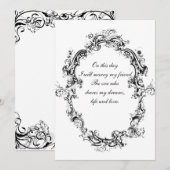 -Romantische huwelijksuitnodiging Kaart (Voorkant / Achterkant)