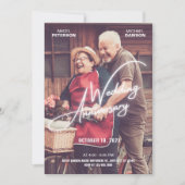 Romantische huwelijksverjaardag foto kaart (Voorkant)