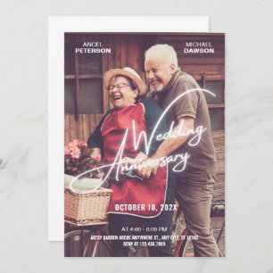 Romantische huwelijksverjaardag foto kaart