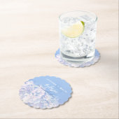 Romantische Hydrangeas Gepersonaliseerde bruiloft Kartonnen Onderzetters (Insitu)