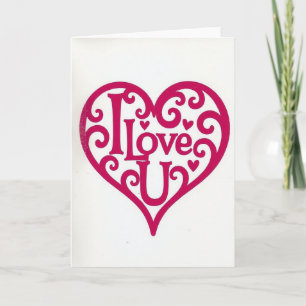Romantische I Love U Kaart