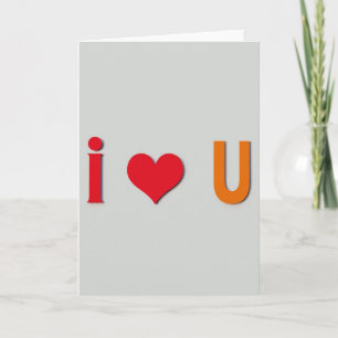 Romantische I Love U Lagenkaart Kaart